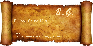 Buka Gizella névjegykártya